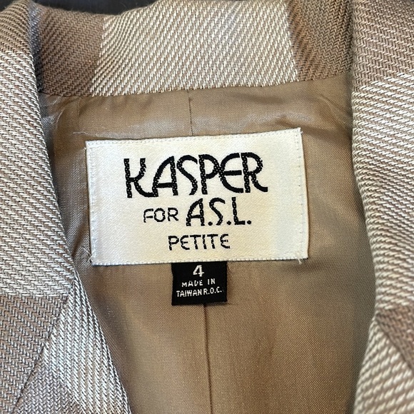 Kasper Plaid Sz 4 Pink/Grey Jacket - Picture 2 of 4